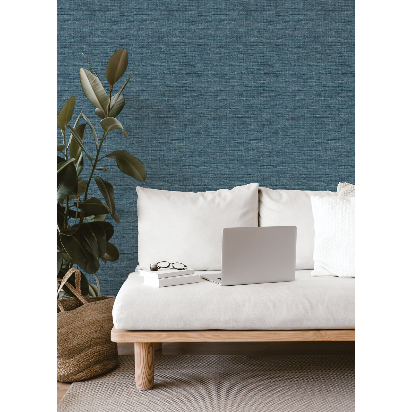 Clairville Wallpaper, Denim