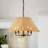 5-light Handwoven Natural Rattan Drum Chandelier