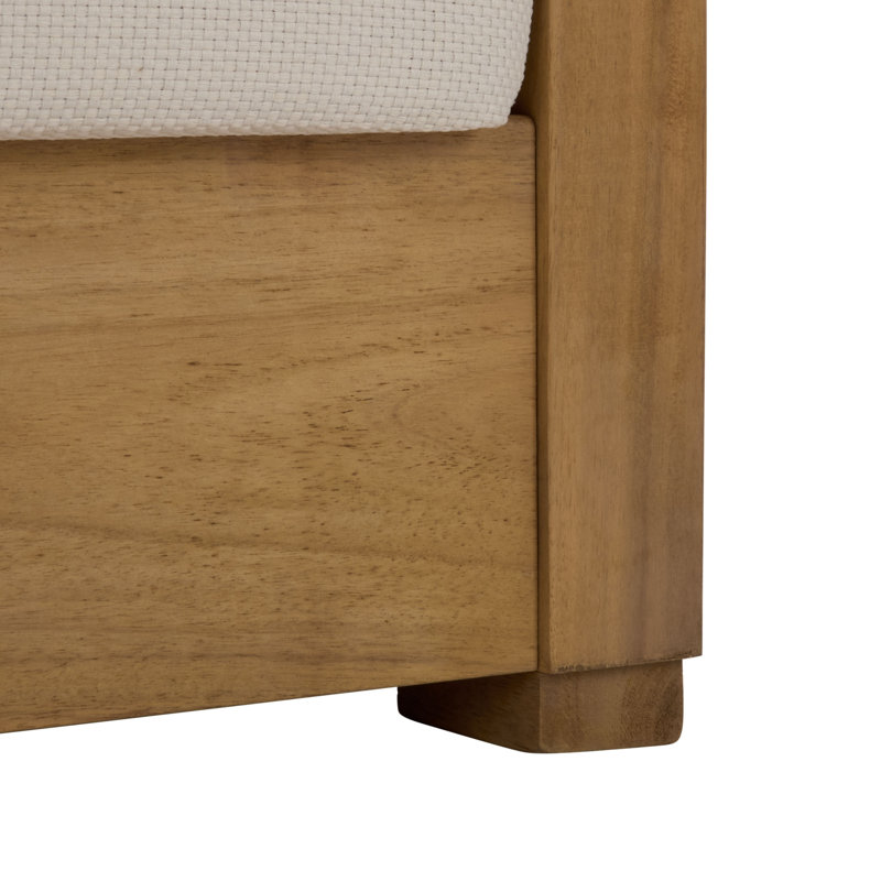 Causeuse Jackson, Ivory, Oak
