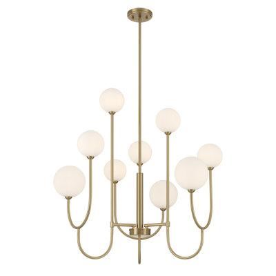 Huxley 9-Light Chandelier in Noble Brass