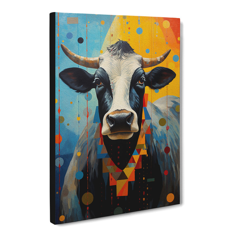 Cow Conceptual - Print on Canvas, 60cm H x 40cm W x 3cm D