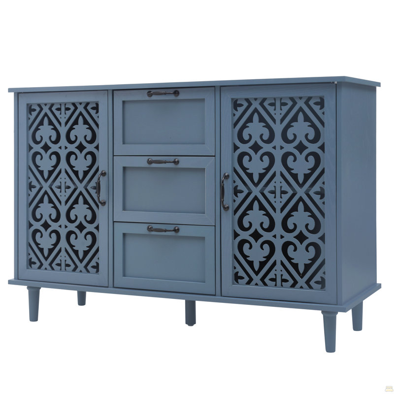 Armoire 2 tiroirs 2 portes, Bleu