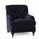 Fauteuil à coussin en duvet capitonné Devan