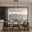 Luminaire suspendu sphérique moderne Mid-Century à 4 lumières de 43,7 po Wilbourn