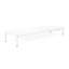 Chaise longue réglable en blanc avec filet ventilé et base stable, de 2 2 rouille - fabrication en aluminium