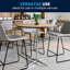Round Wood Cocktail Table with 2 Interchangable Height Columns-1836465238