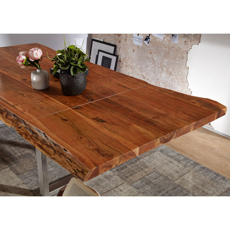 Freeform 100 cm Extendable Acacia Rectangular Wood Top Dining Table