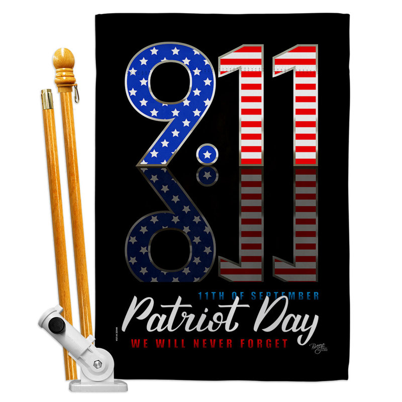 Double Sided 40'' H x 28'' W Polyester Flag Set