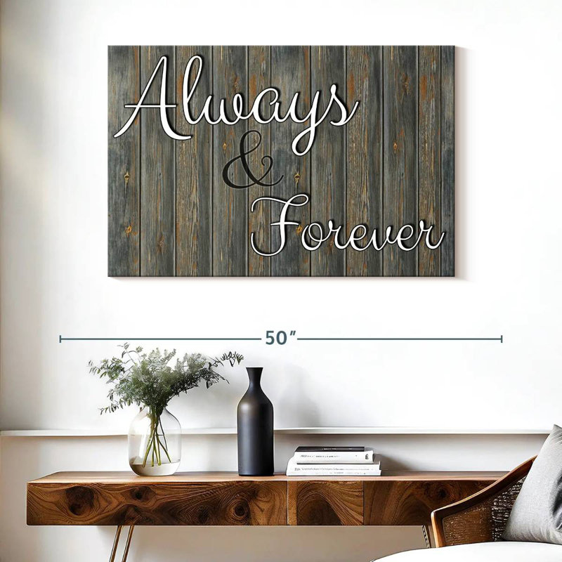 Tergel Always Forever Typography, 26" H x 39" W