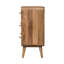 Commode à rainures en T, 3 tiroirs, brun clair