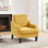 Fauteuil d'appoint rembourré en chenille Mordern And Chic Design
