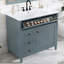 Meuble-lavabo moderne de 36 pouces avec lavabo, panneau de fibres à densité moyenne et armoire en bois d'hévéa, 3 tiroirs, tablette réglable pour le rangement et l'organisation-1047647793-1047647798