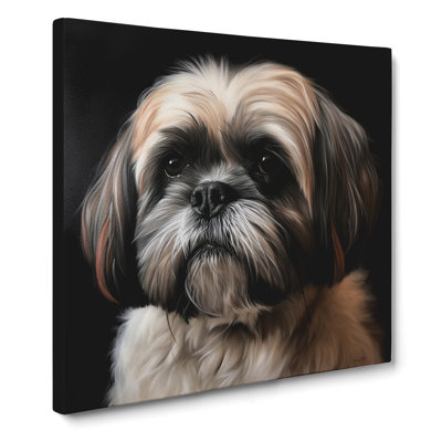 Shih Tzu Realism - Wrapped Canvas - Framed Print