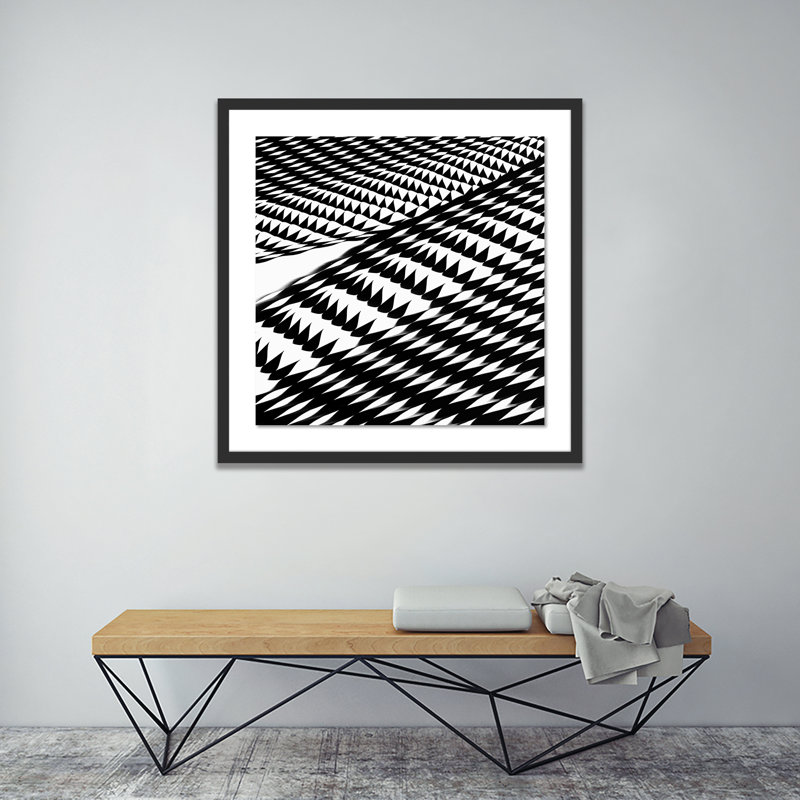 Space And Time Print by Shawn Thomas, Black, 40" H x 40" W x 2.5" D