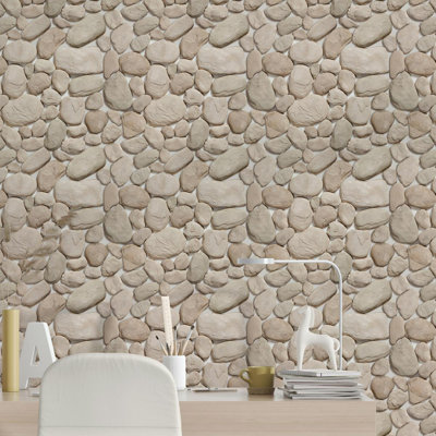 Round Stones Wall Peel & Stick Wallpaper NP079
