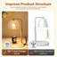 Lampe chauffe-bougie en cristal sans flamme avec minuterie et variateur, hauteur réglable pour la décoration intérieure, blanc perle-2022881373
