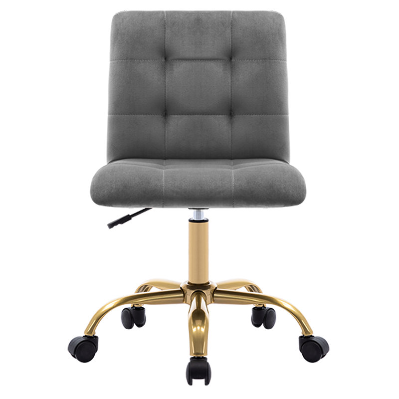 Udell Velvet Task Chair, Gray Velvet