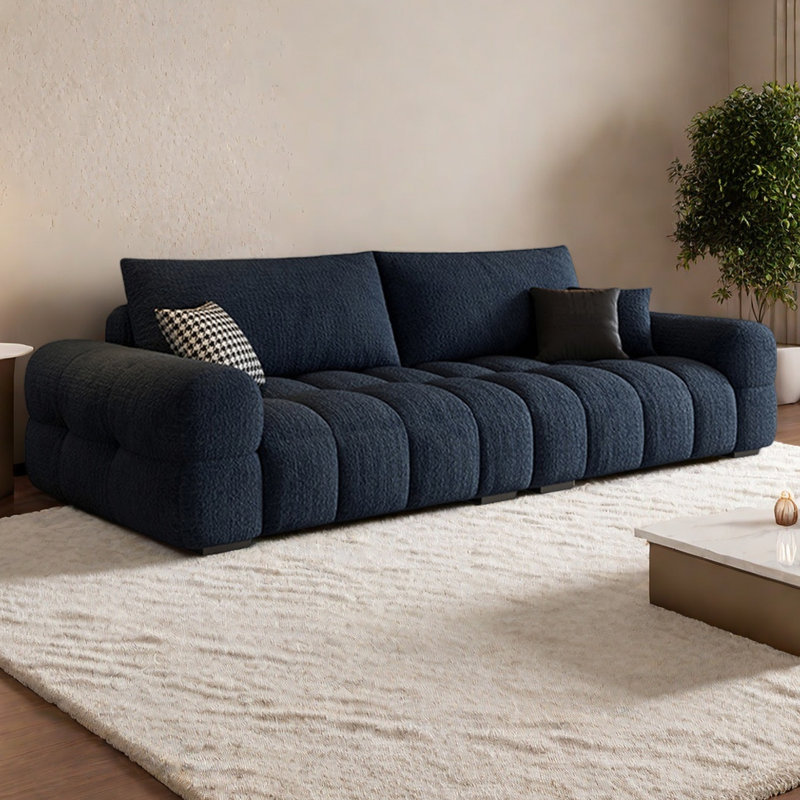 Canapé simple de style français crème, H 36,61 po x l 94,48 po x P 41,33 po, 3