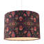 20cm H Cotton Drum Lamp Shade ( No Direct Attachment Method ) in Black