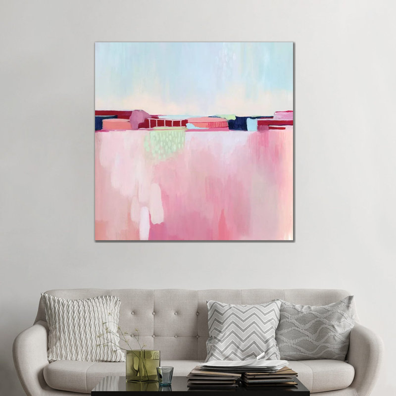 « Candy Cityscape II » par Grace Popp-reproduction d’art, H 48 po x l 48 po x 1,5 po, Toile tendue, Pas de tapis