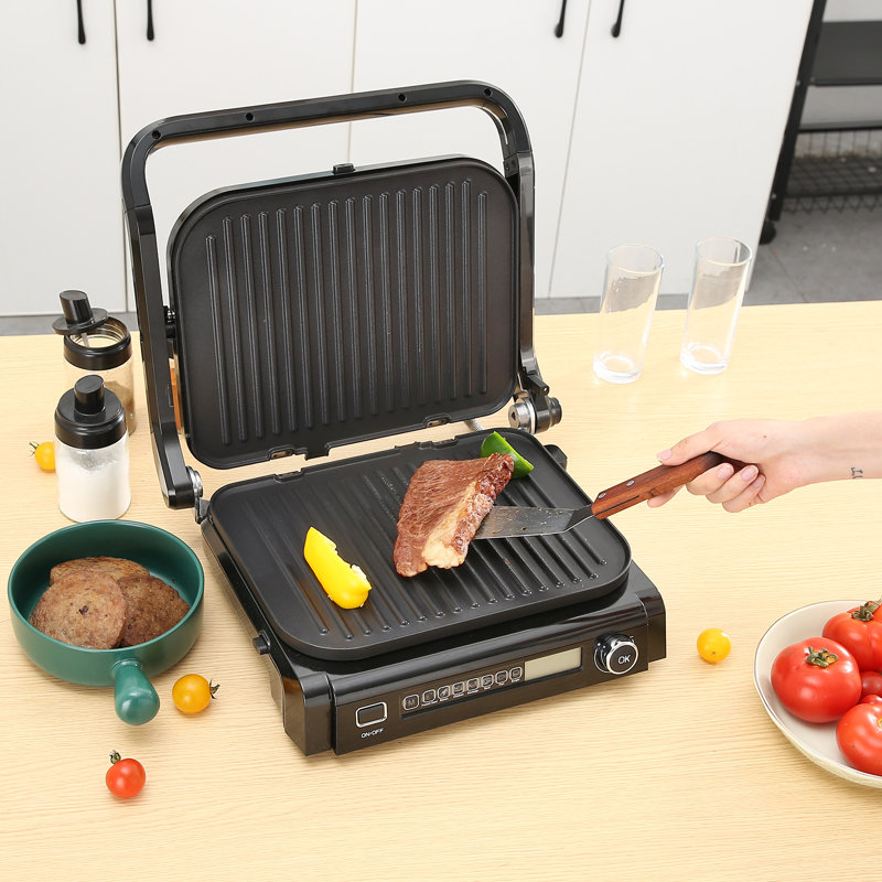 VEVOR 14.4'' W x 12.2'' D Foldable Portable Indoor/Outdoor Use Single Burner Countertop Electric Grill