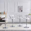 Ensemble de 2 tabourets de bar à hauteur ajustable, revêtement en similicuir blanc avec base et repose-pieds chromés, tabourets de confort modernes pour îlot de cuisine, bar personnel et salon-130094426