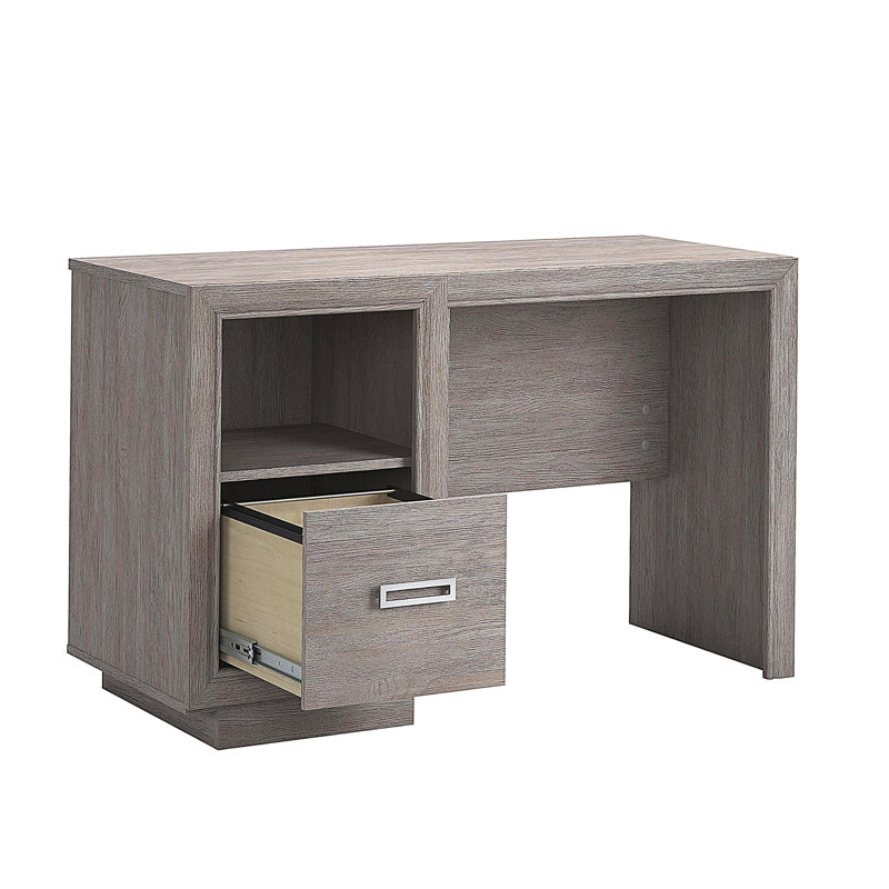 Bureau moderne avec tiroir-classeur, finition brune