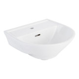 17" Lanken White Porcelain Specialty Wall Mount Bathroom Sink with Overflow