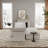 5-Piece Upholstered Modern Linen Fabric Sectional With Storage Ottoman-1262559042