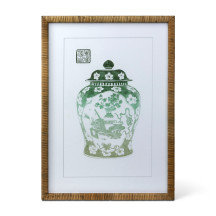 Lotus, art mural avec pot de gingembre, 3 styles variés