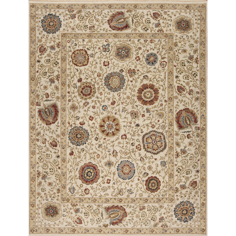 Suzani One-of-a-Kind Hand Knotted Area Rug, Rectangle 8' x 10'