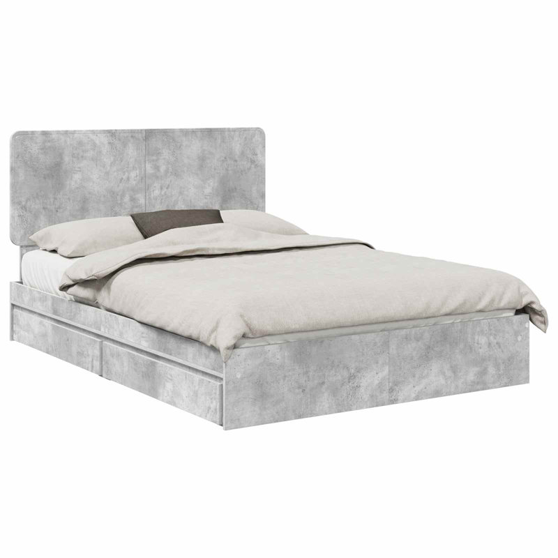 Bed, Kingsize (5'), Concrete Grey