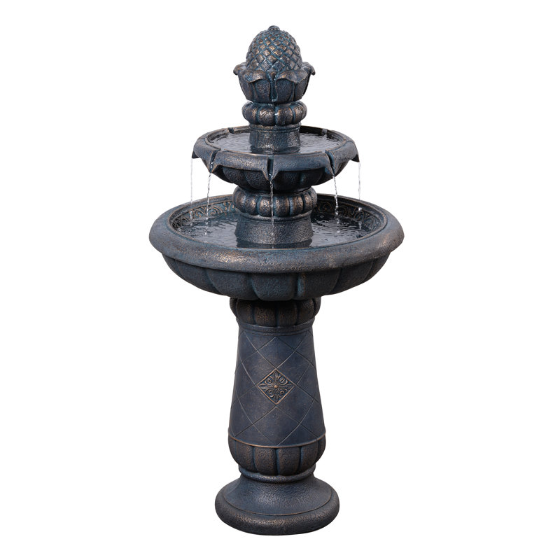 Weather Resistant Floor Fountain, Antique Copper