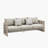Riva 4 - Pieces Outdoor Patio Coversation Sofa Set, 3D Teak-Like Texture Finished, Aluminum Frame-129574441