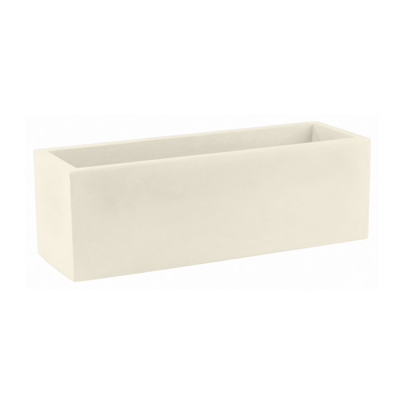 Jardiniere Resin Planter Box, 11.75" H x 31.5" W x 11.75" D, Ecru