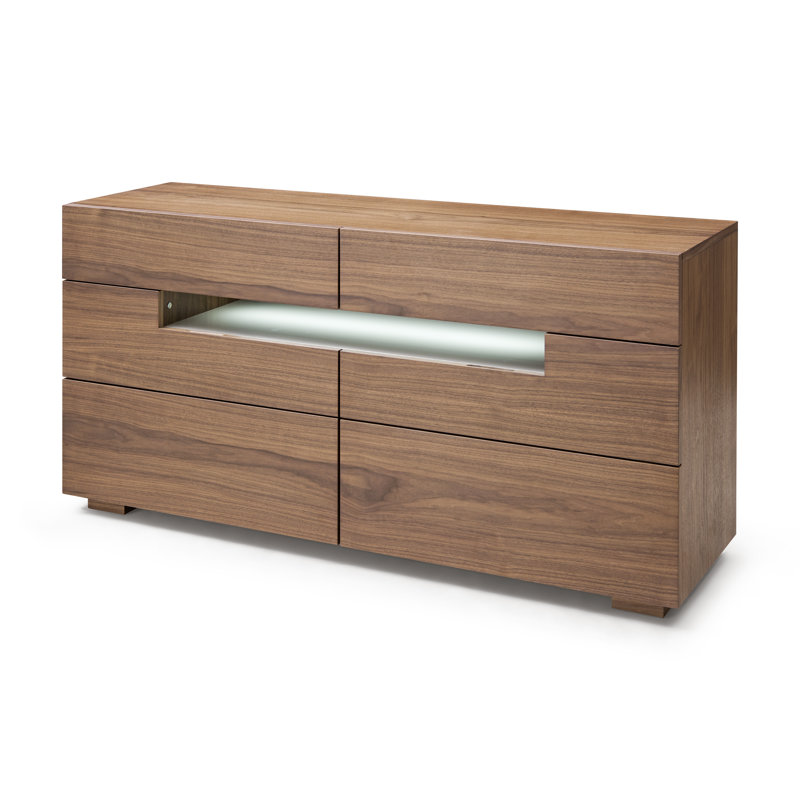 Matsumoto 55'' W 6 - Drawer Dresser, Walnut