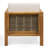 Set Of 2, Outdoor Acacia Wood Club Chair With Wicker Accents, Teak Finish + Mixed Brown + Beige, 30.25"D X 27.5"W X 23.75"H