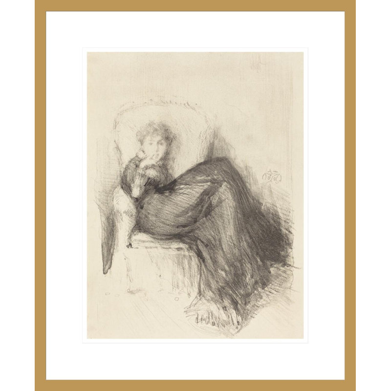 Étude - Maude assise par James McNeill Whistler - Impression giclée encadrée, H 21,61 po x l 17,75 po