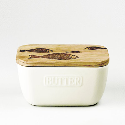 Sage Green Butter Dish - Dragonfly