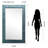 Leather Frame Rectangle Leaning Mirror-19763670