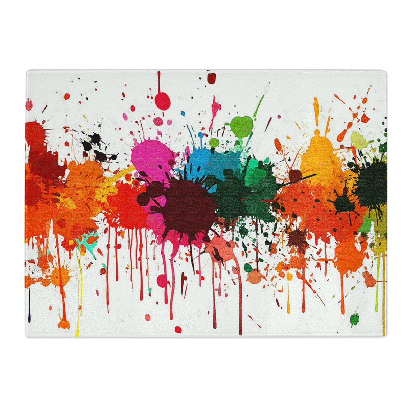 Paint Splash Abstract Vol.4  Glass Chopping Board