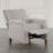 York Modern Transitional Linen Upholstered Recliner Accent Chair with Nailhead Trim - Sand-673605945