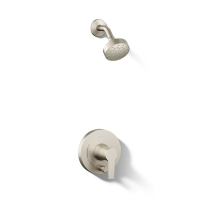 Pitch Rite-Temp Shower Trim Kit With Push-Button Diverter 2.5 Gpm