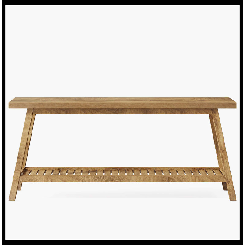 Farmhouse Console Table, 70.9" Entryway Table 2-Tier Sofa Table