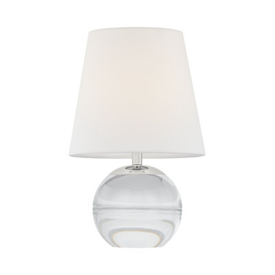 Nicole 12.75" 1-Light Crystal Rechargeable Table Lamp