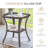 Ensemble de conversation d'extérieur 5 pièces avec chaises berçantes pivotantes en osier, repose-pieds et table d'appoint Deb-1811363671