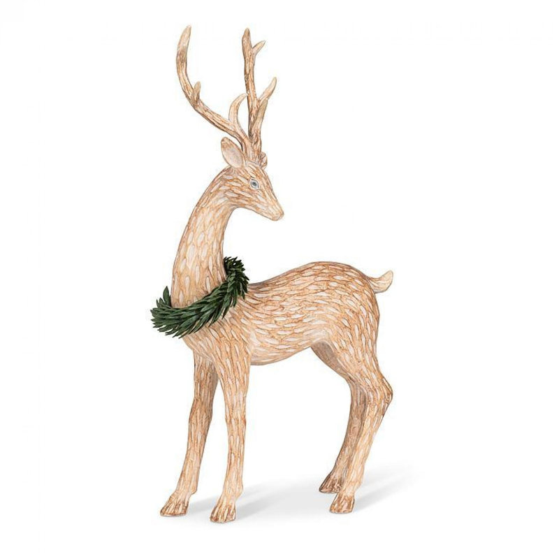 Figurine cerf debout avec une couronne