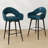 (Set Of 2) 360° Swivel Upholstered Barstools With Back And Metal Legs 26" H Seat Height For Home Bar-1474224873-1457594398