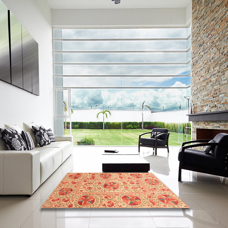 Abstract Indoor Rug, Square 4'