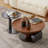 Assanti Mid-Century Modern Coffee Table Sets Round Walnut Wood Finish Nesting Coffee Table 2 Piece-437796183